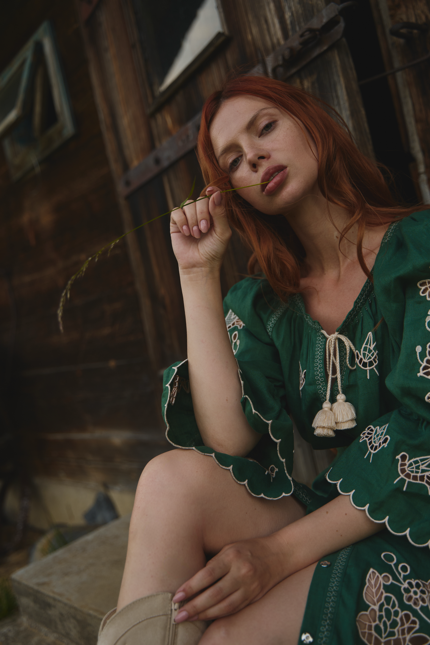 Tree of life green maxi dress FOBERINI