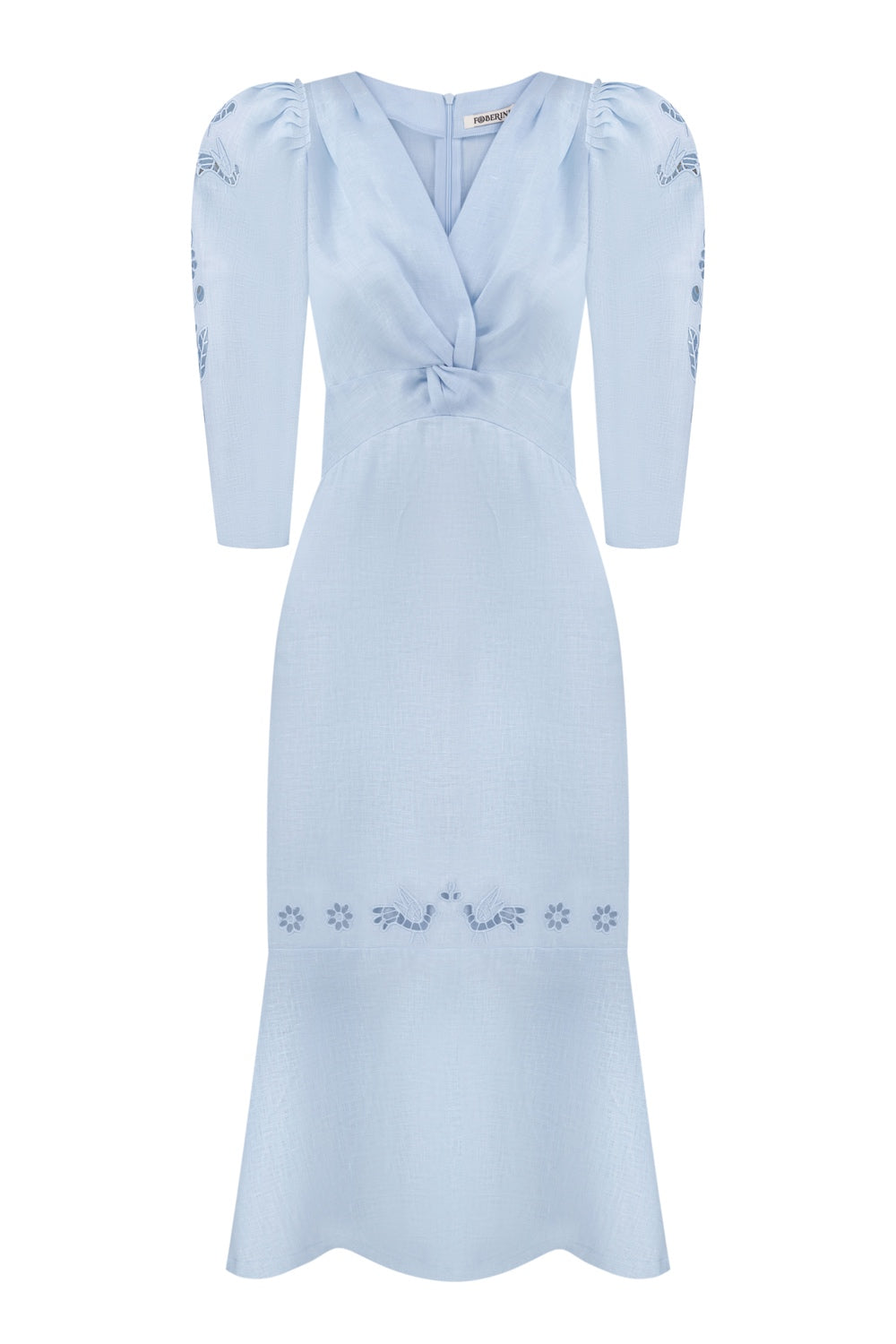 "Tree of love" blue midi dress FOBERINI