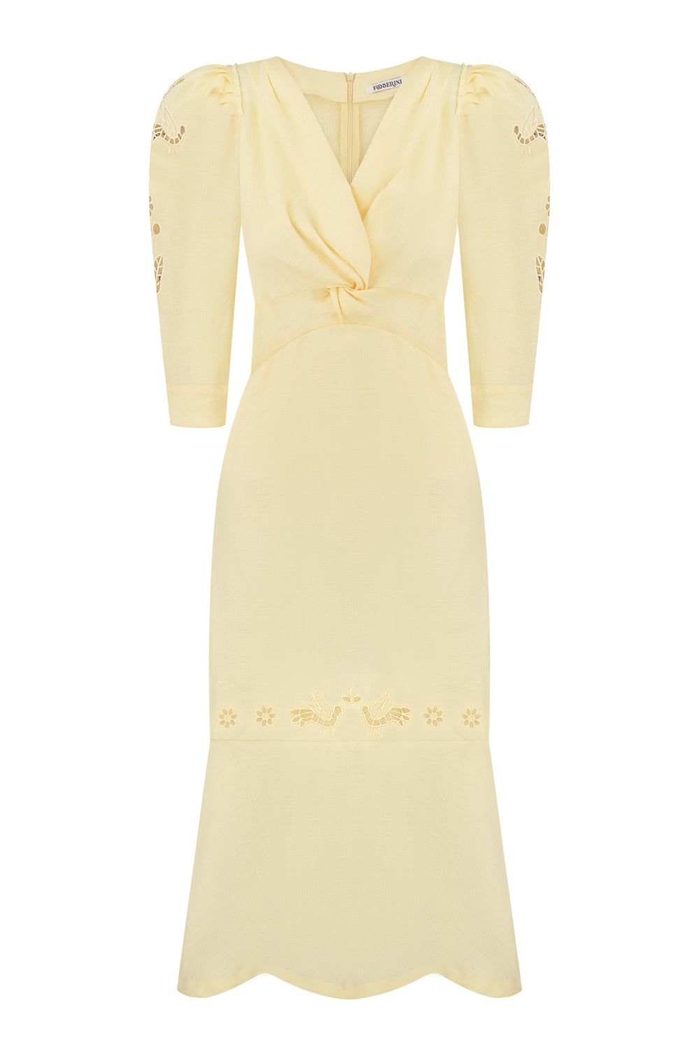 "Tree of love" yellow midi dress FOBERINI