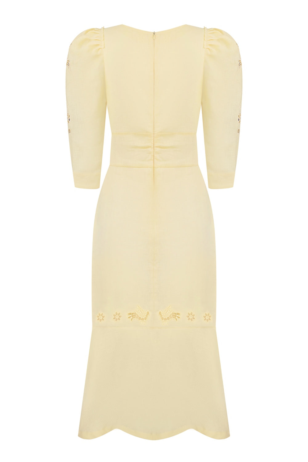 "Tree of love" yellow midi dress FOBERINI