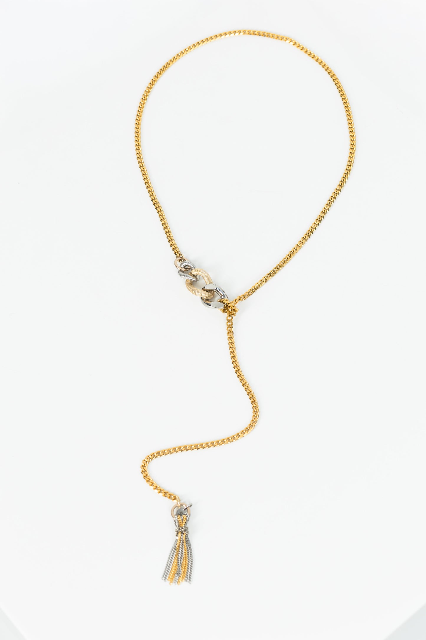 TERI GOLD necklace with mixed chains SAMOKISH