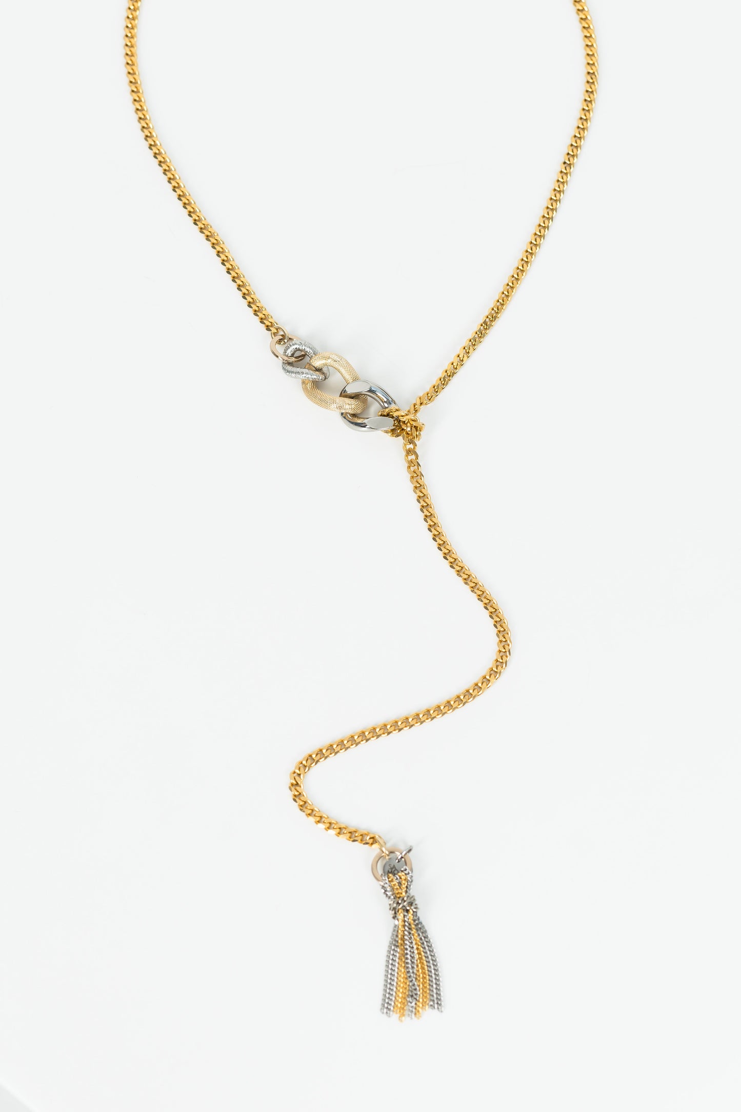 TERI GOLD necklace with mixed chains SAMOKISH