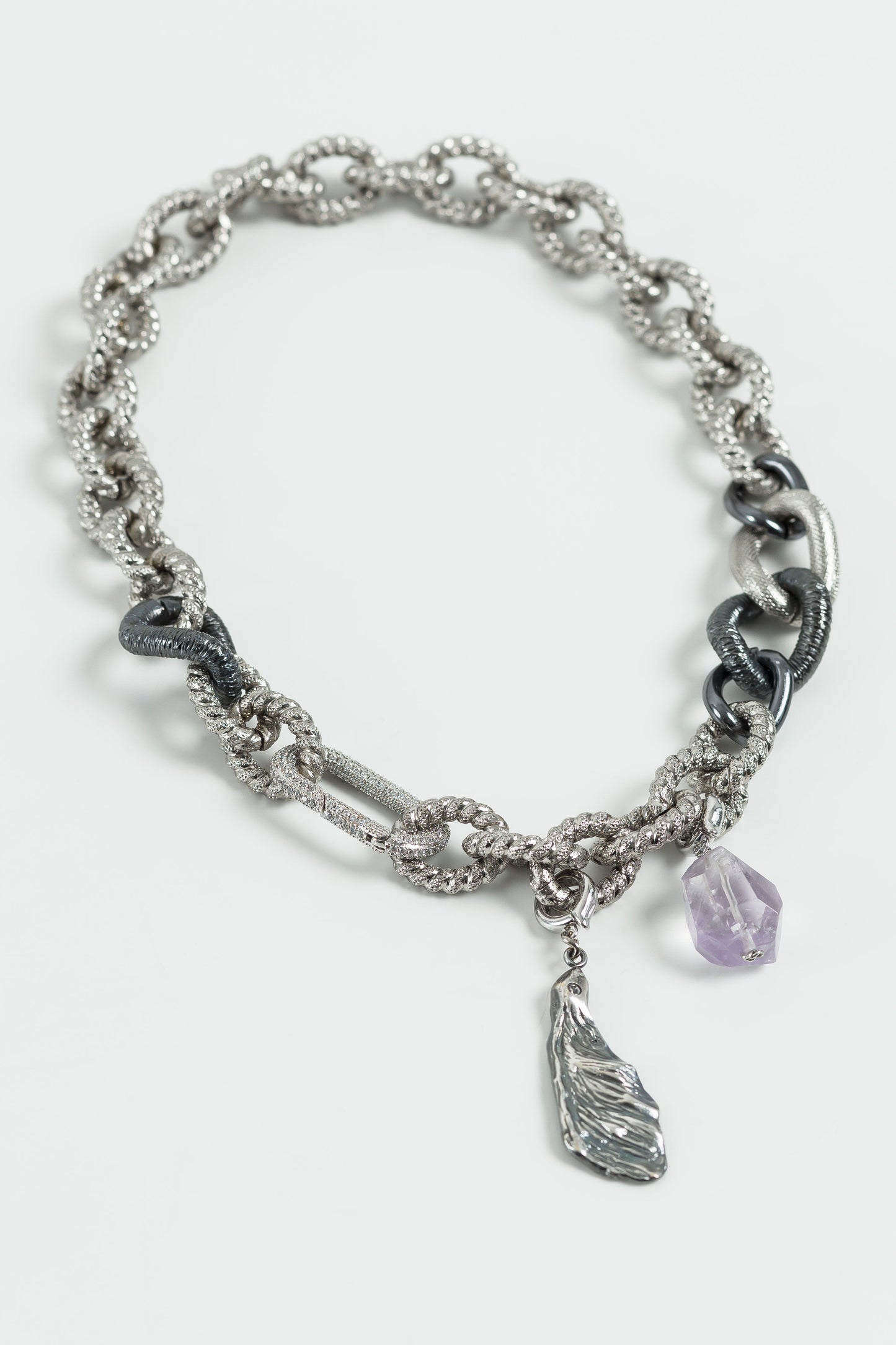 SAMANTHA SILVER necklace with ametrine  and pendantSAMOKISH