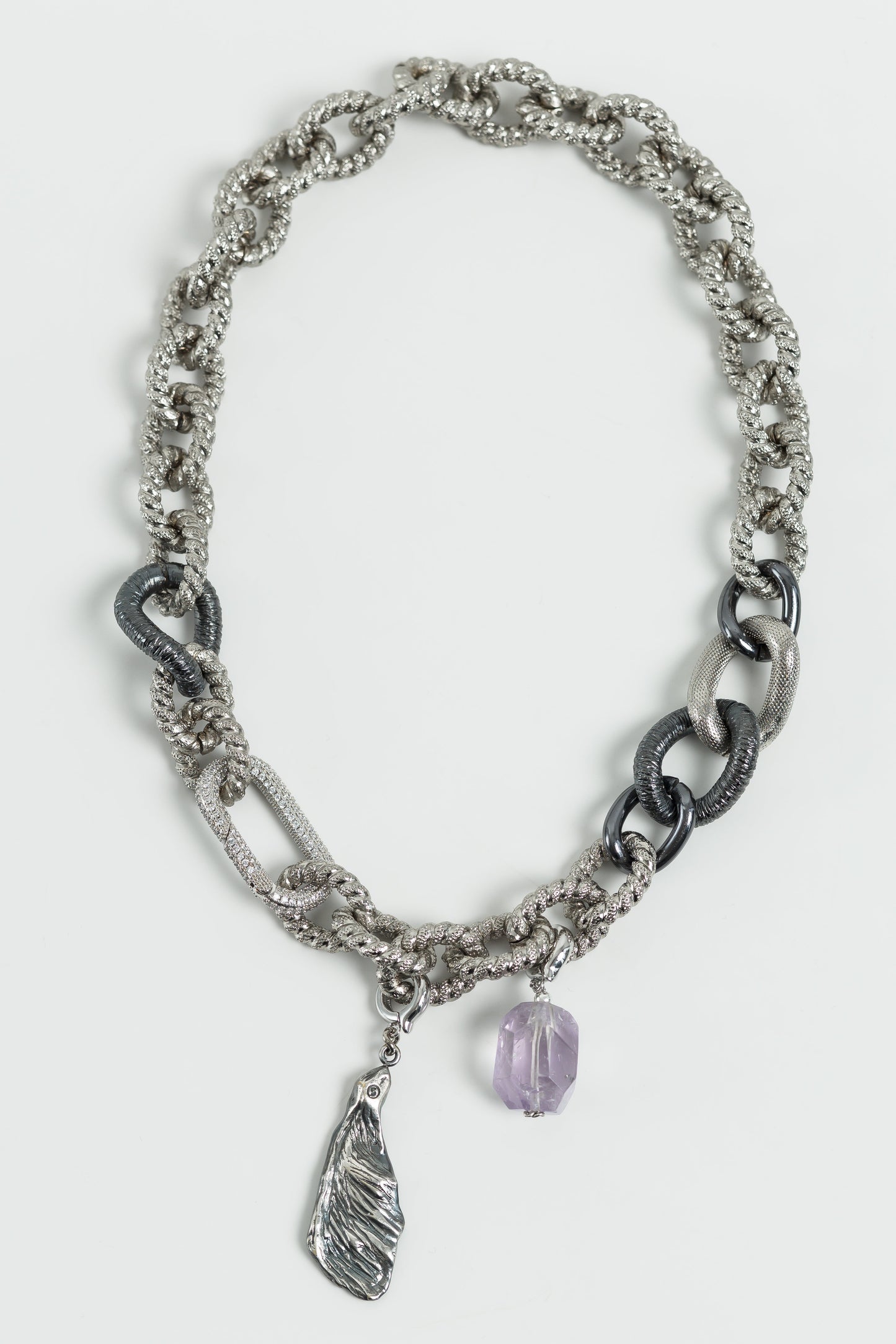 SAMANTHA SILVER necklace with ametrine  and pendantSAMOKISH