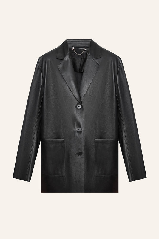 LEATHER BLACK JACKET  KATERINA KVIT