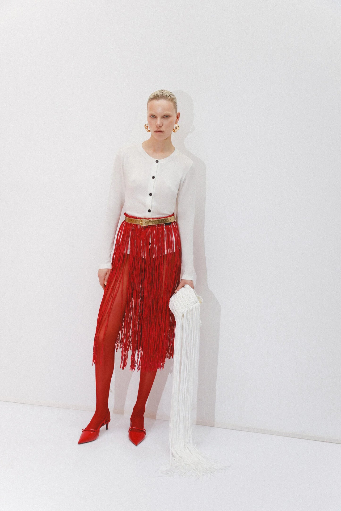 KNITWEAR BELT KATERINA KVIT