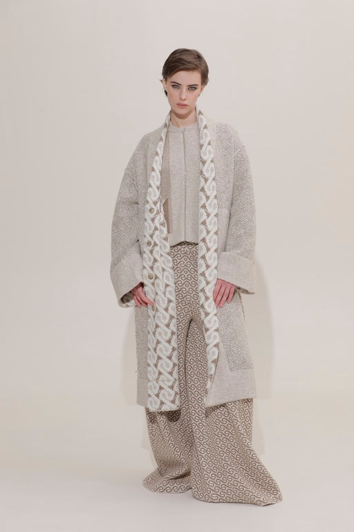 JACQUARD KNIT COAT 91LAB