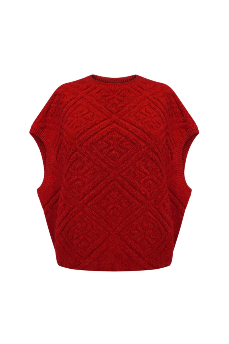 Vest With A Voluminous Weave 91LAB