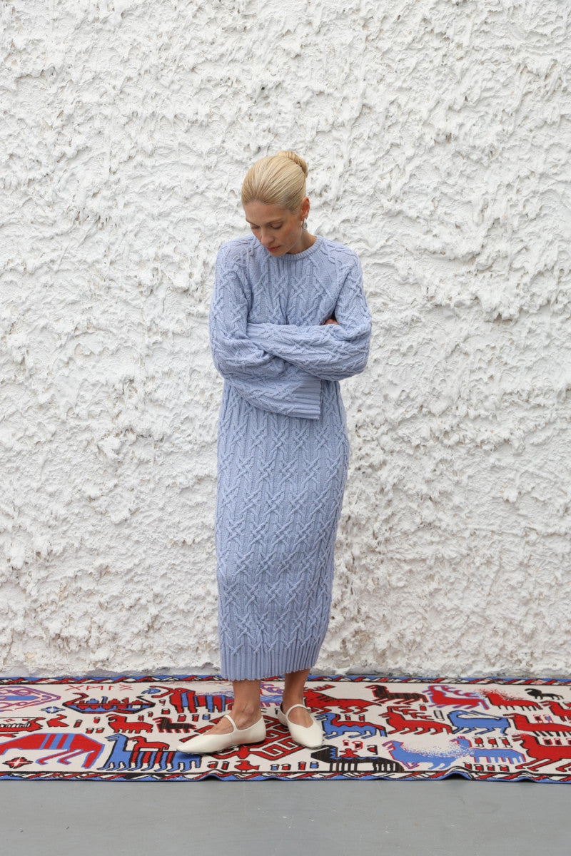 Knitted Dress With Long Sleeves 91LAB