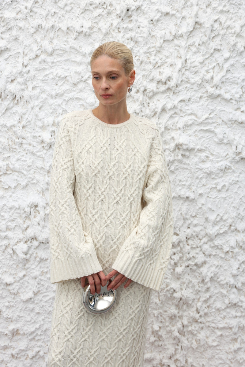 Knitted Dress With Long Sleeves 91LAB