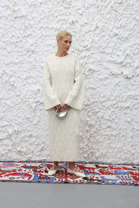 Knitted Dress With Long Sleeves 91LAB