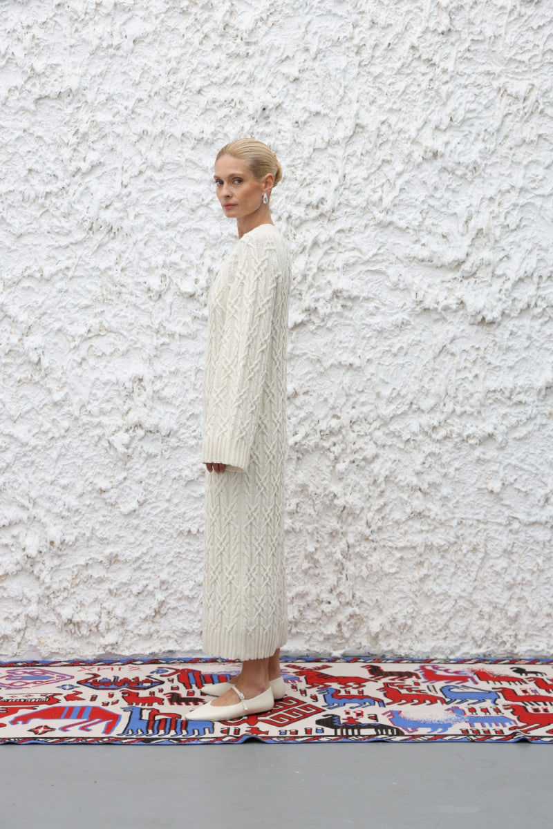 Knitted Dress With Long Sleeves 91LAB