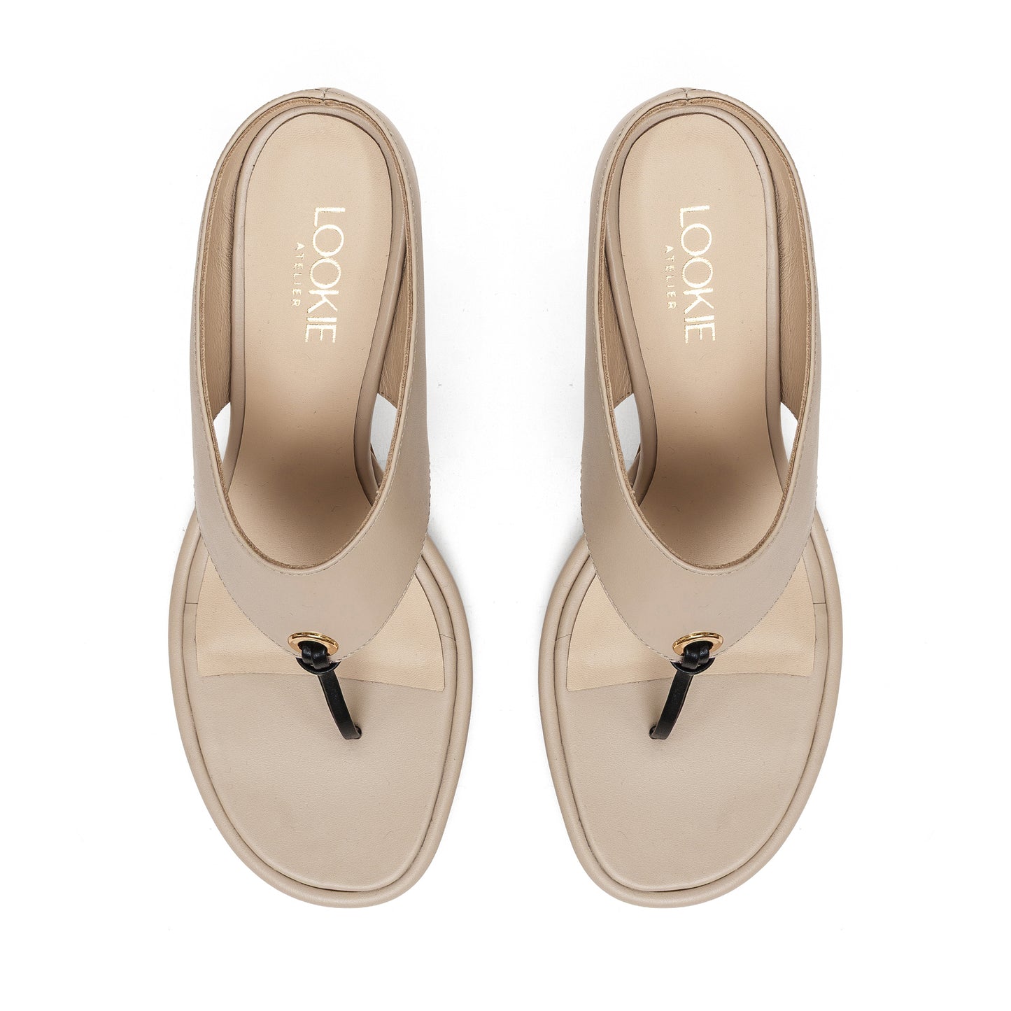 Lavin beige leather sandals LOOKIE ATELIER