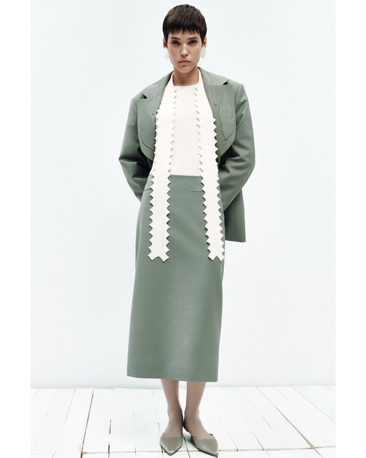 Merezhyvo midi skirt green PODYH