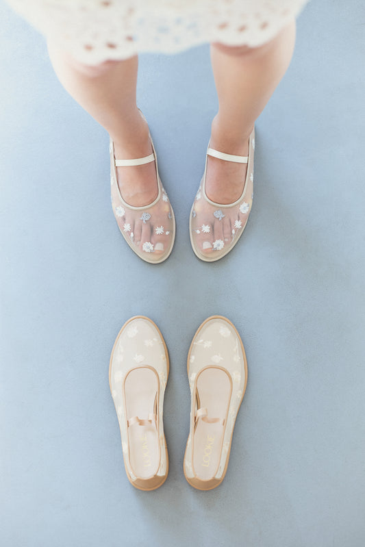 Mariyka Bloom ballet flats with embroidered wildflowers LOOKIE ATELIER