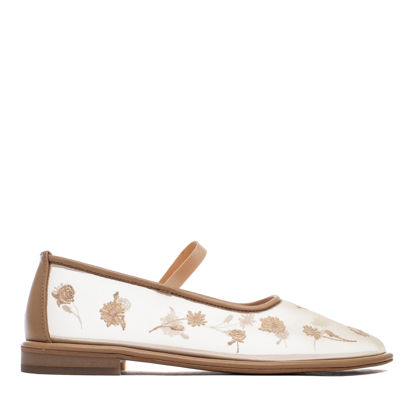 Mariyka Bloom beige ballet flats with embroidered wildflowers LOOKIE ATELIER