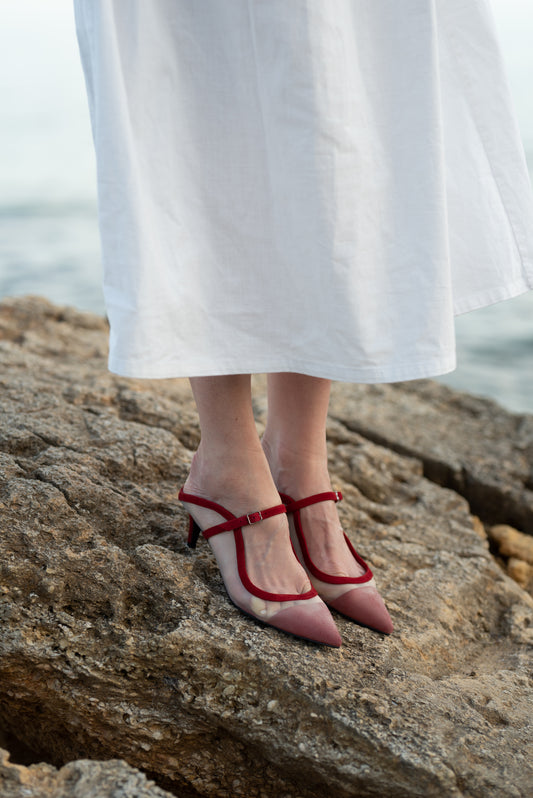 Mules red Noa LOOKIE ATELIER