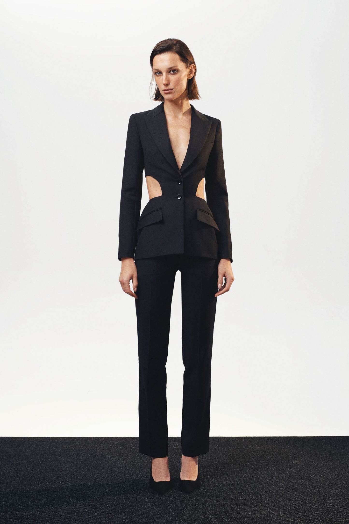 Black jacket with cuts NOVITSKA