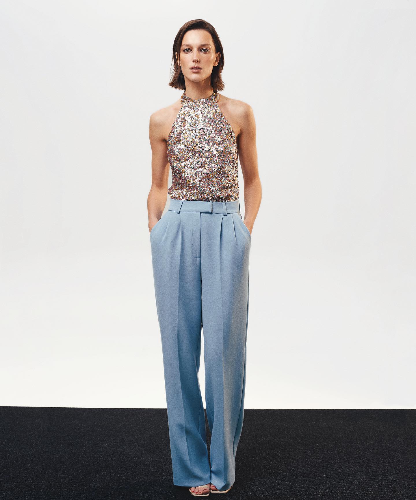 High waisted wide leg trousers NOVITSKA