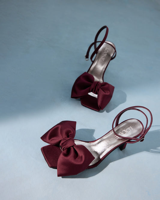 Nessa sandals with a satin bow LOOKIE ATELIER
