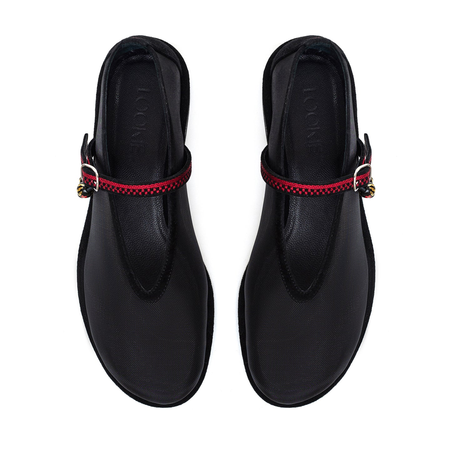 Nino Ethno black mesh ballet flats LOOKIE ATELIER