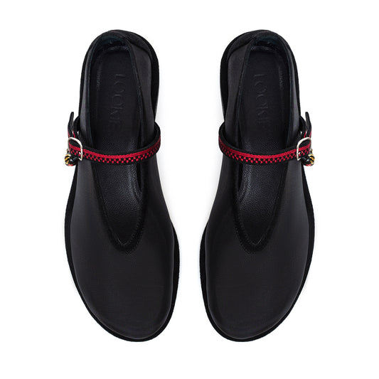 Nino Ethno black mesh ballet flats LOOKIE ATELIER