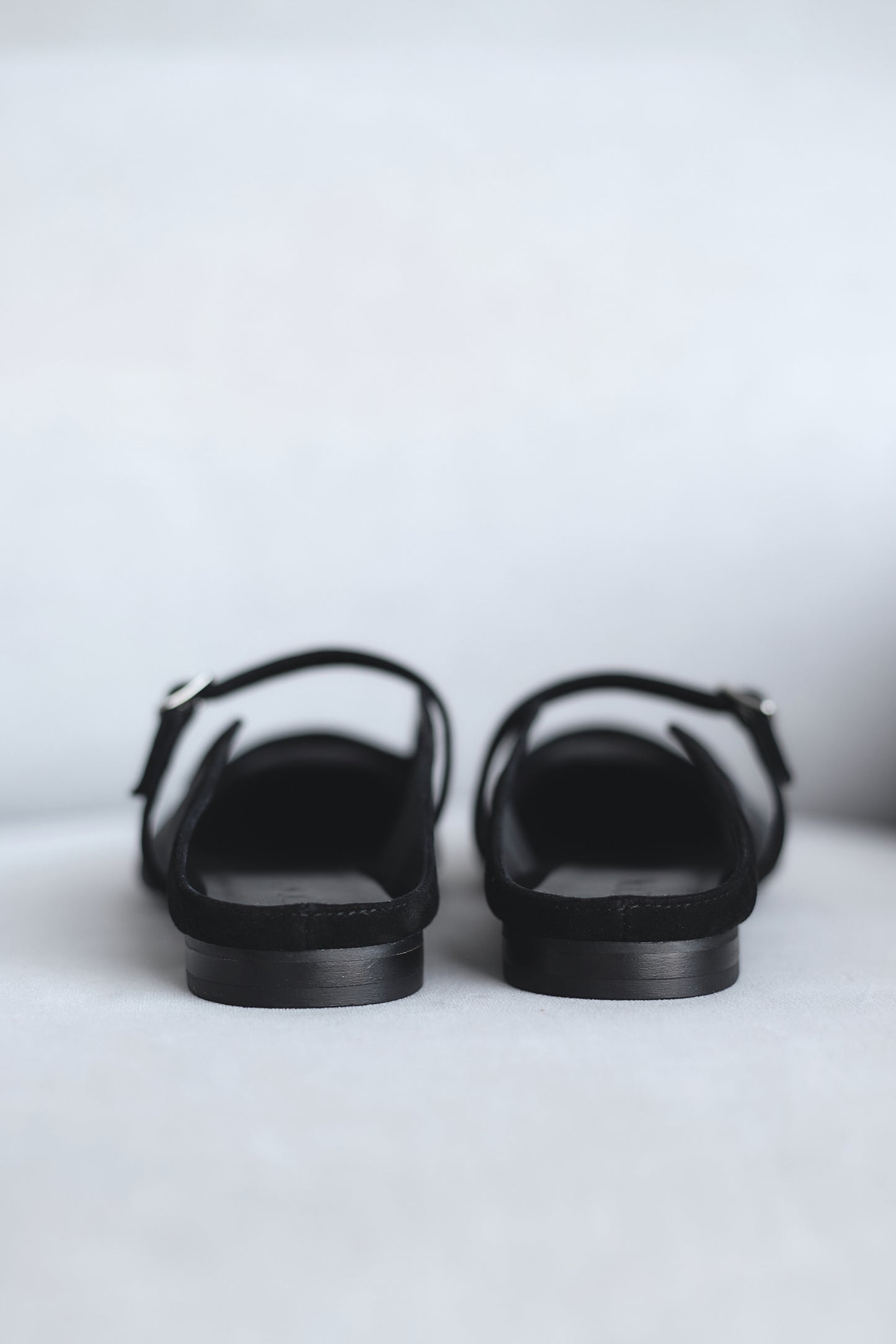 Noa flats black mesh mules LOOKIE ATELIER