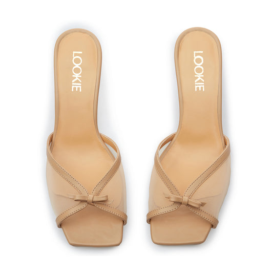 Olivia mules with transparent mesh LOOKIE ATELIER