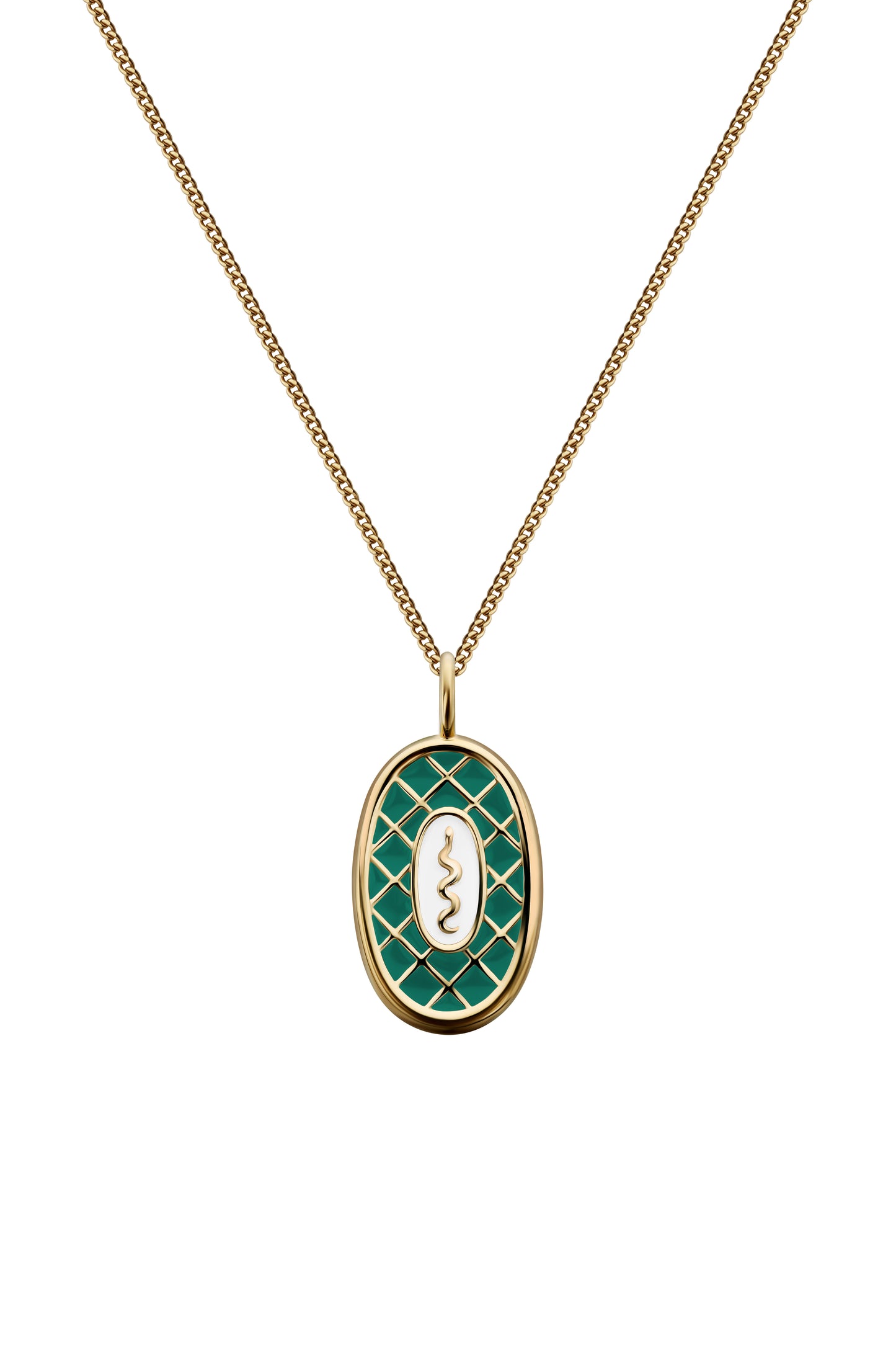 SERPENT NECKLACE IN EMERALD GREEN GUNIA PROJECT