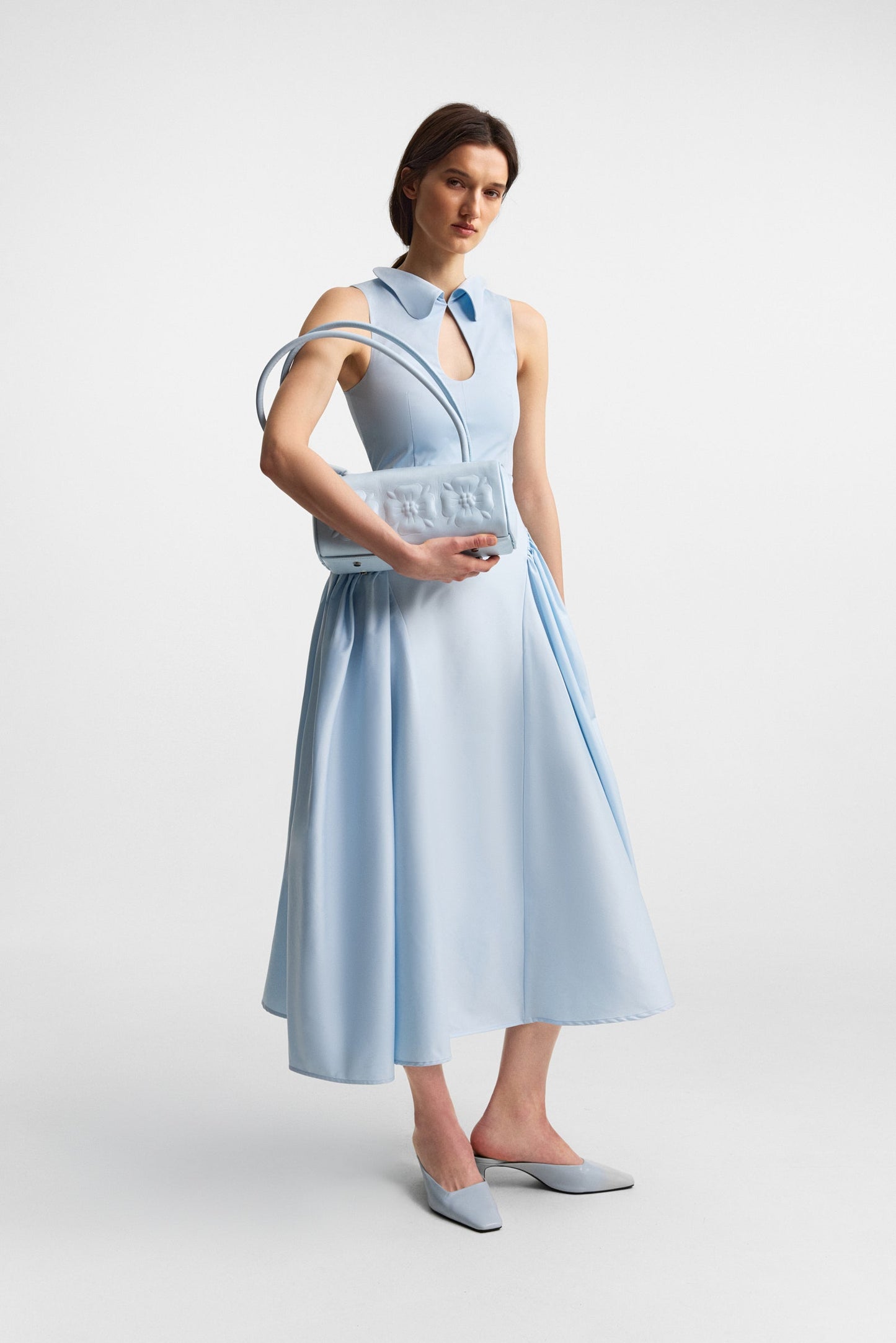 Fouet dress in celestial blue PODYH