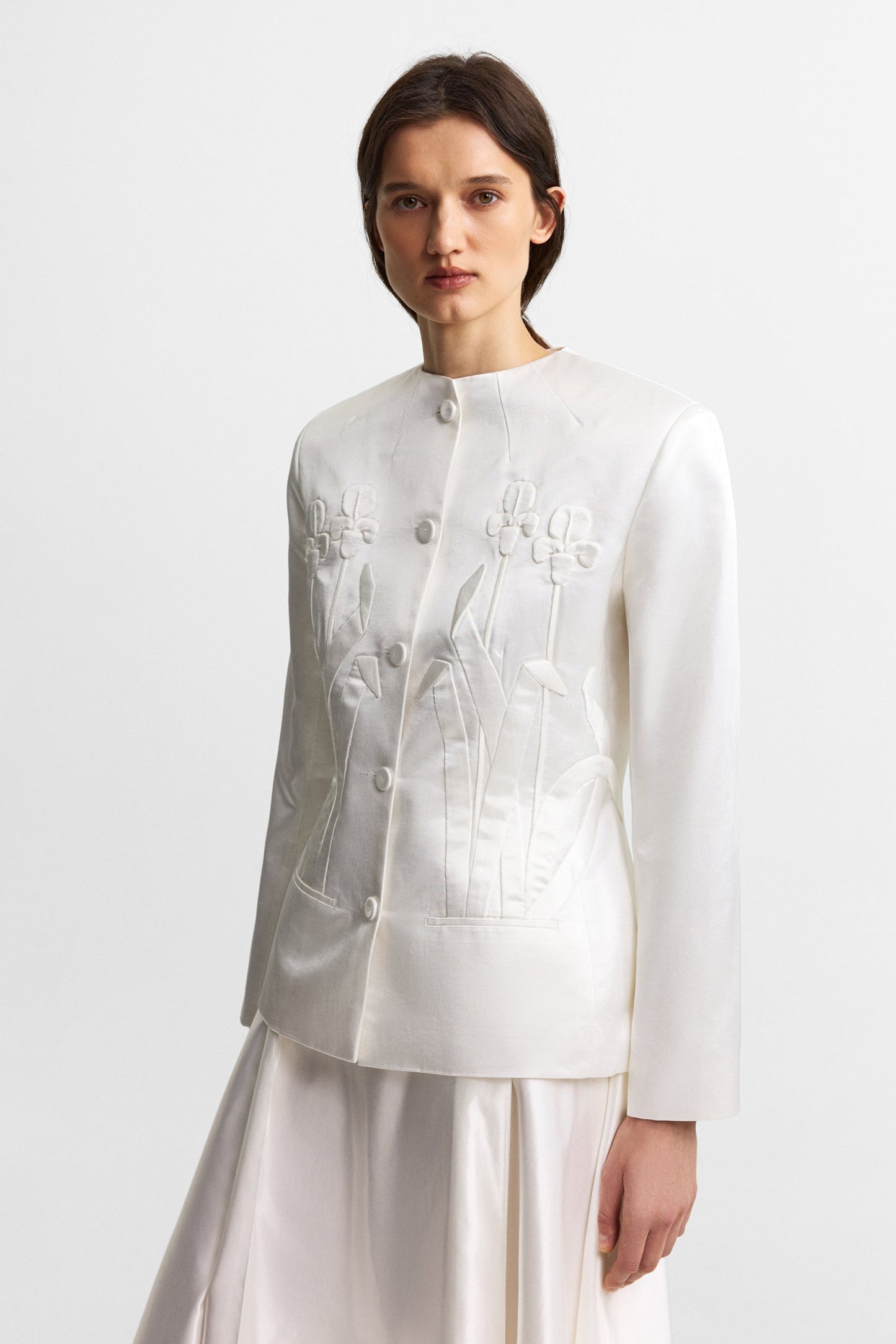 Iris jacket in cloud white PODYH