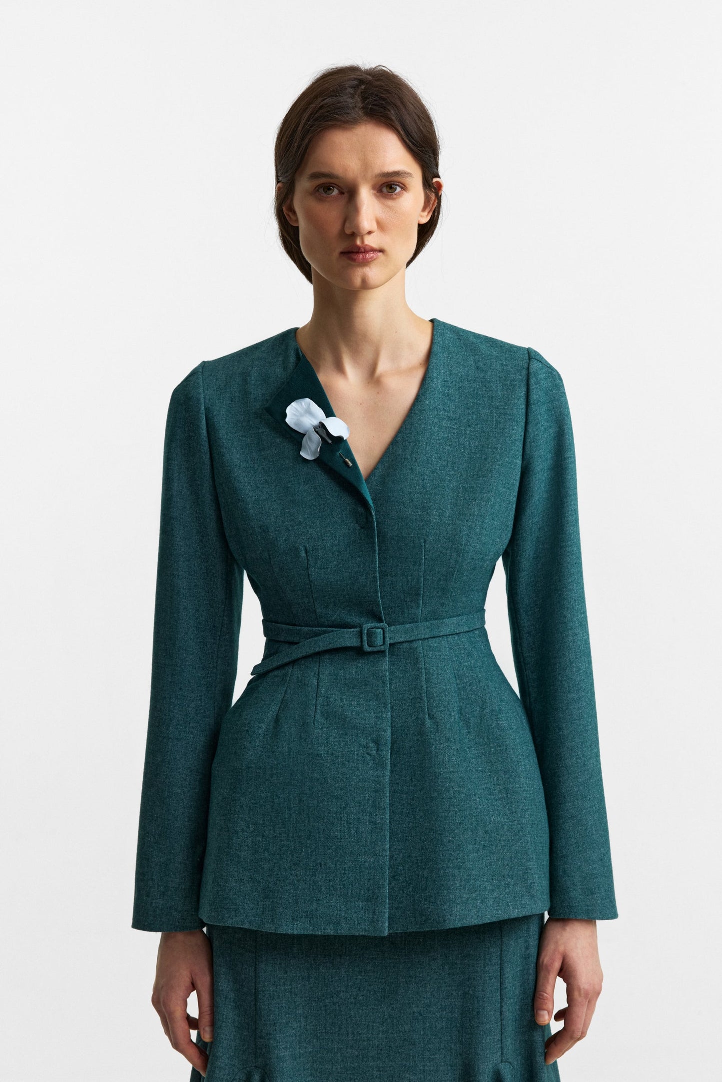 Secessia jacket in rich teal PODYH