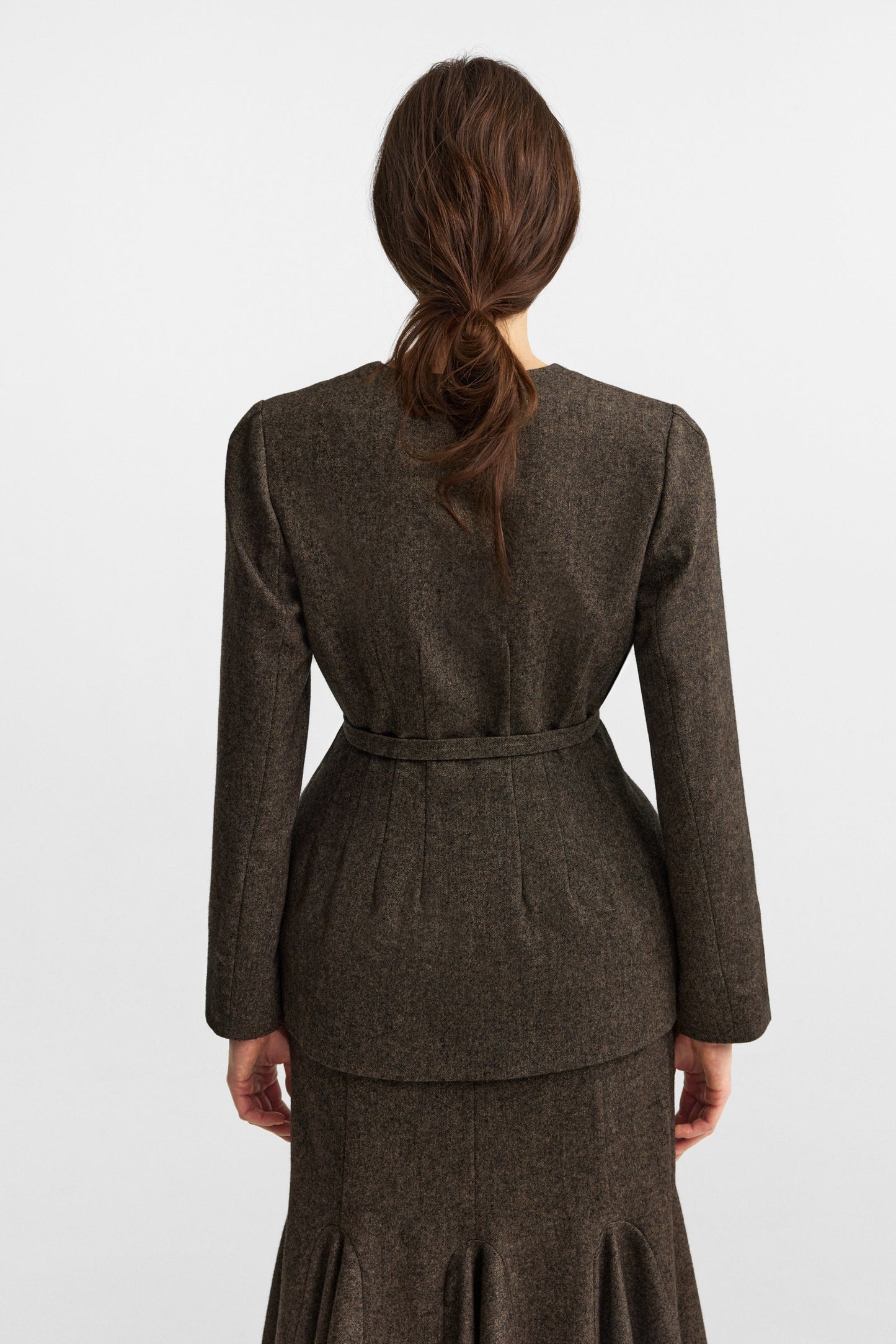 Secessia jacket in rich brown PODYH