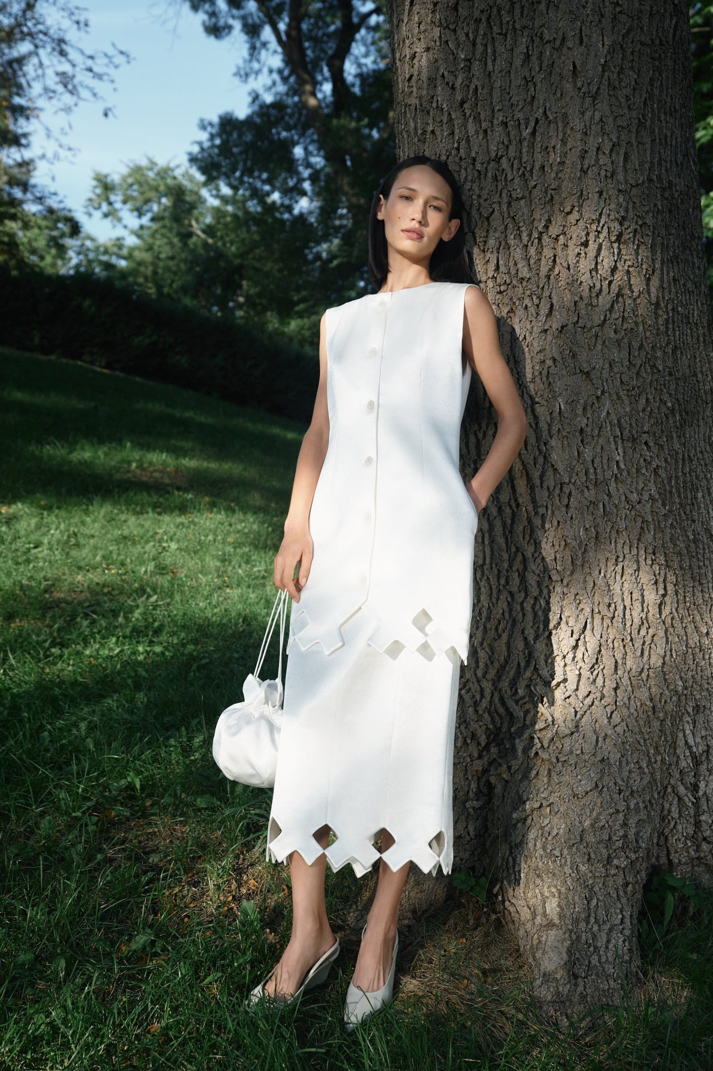 Tympan skirt eggshell PODYH