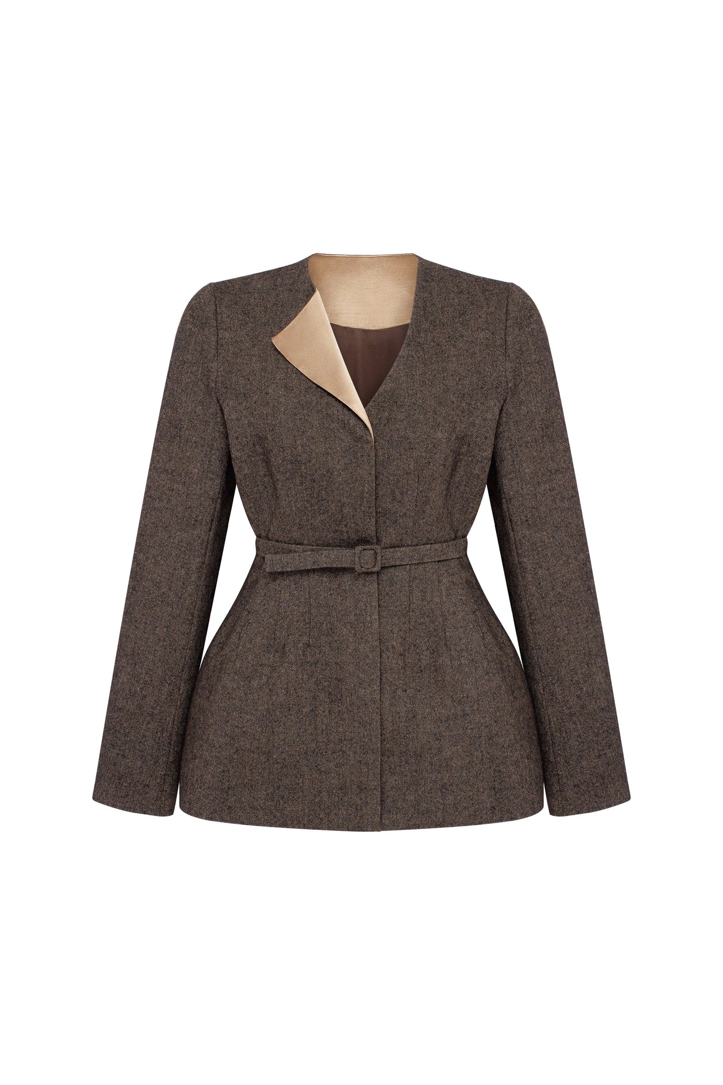 Secessia jacket in rich brown PODYH