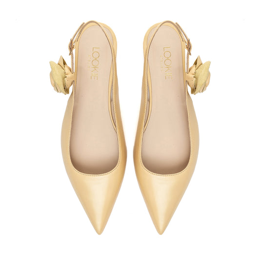 Slingbacks Sara in butter color LOOKIE ATELIER