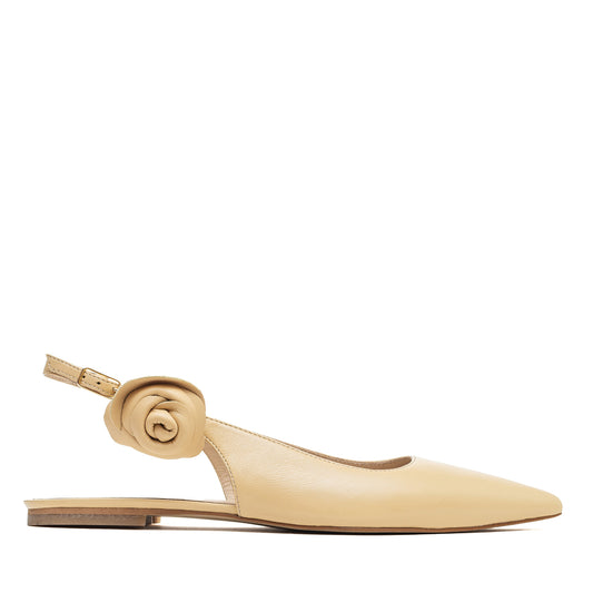 Slingbacks Sara in butter color LOOKIE ATELIER