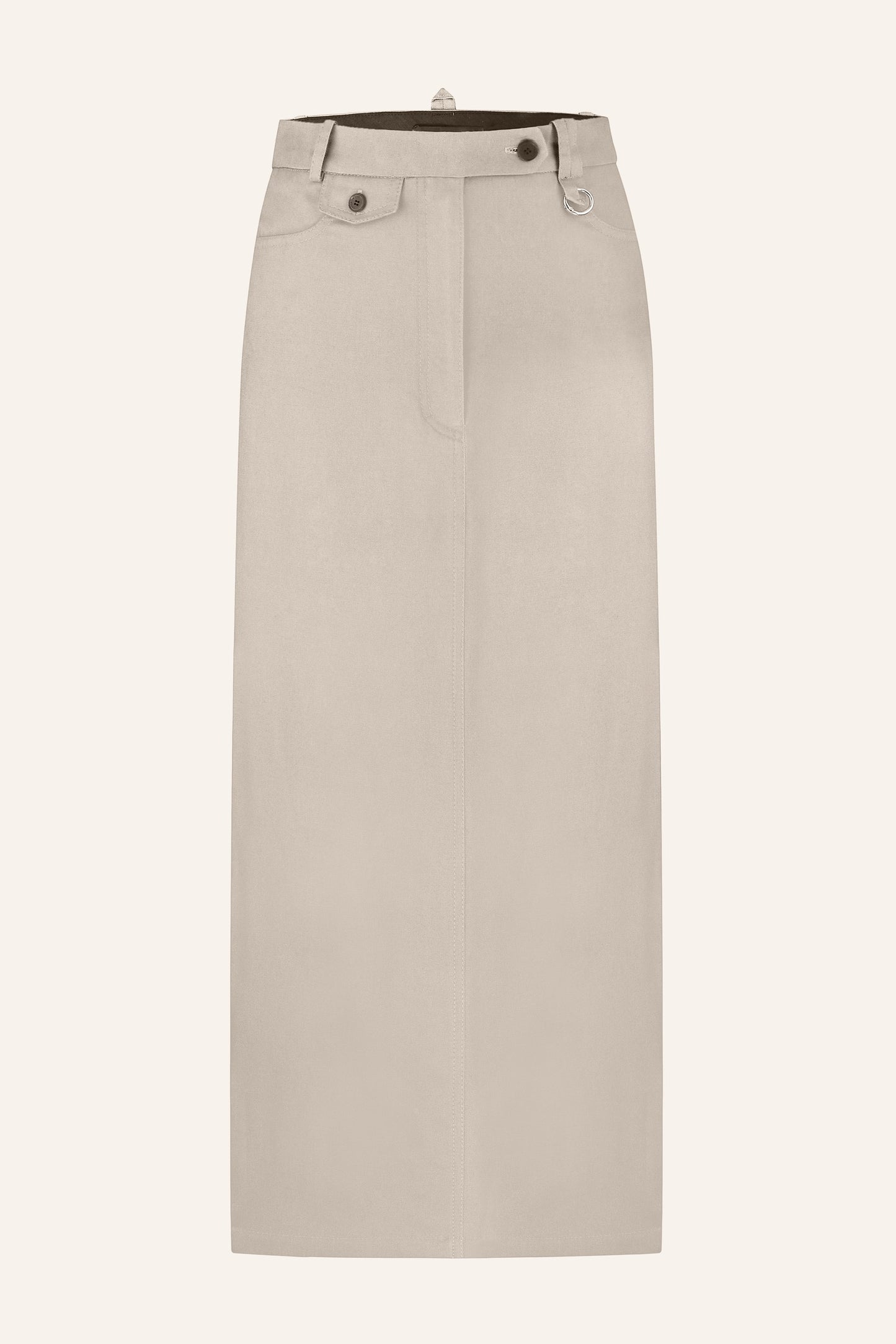 LINEN MIDI SKIRT KATERINA KVIT