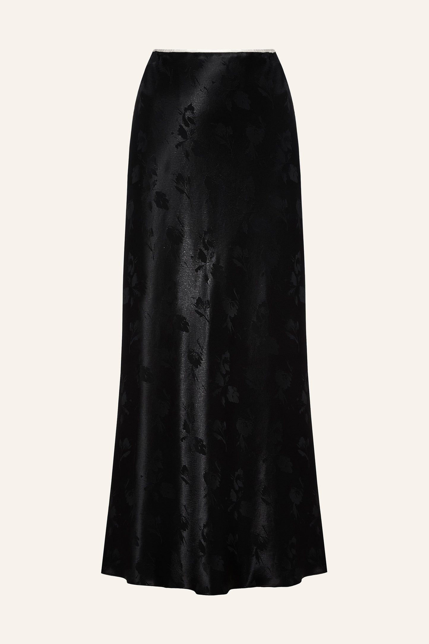 BLACK FLOWERS VISCOSE SKIRT KATERINA KVIT