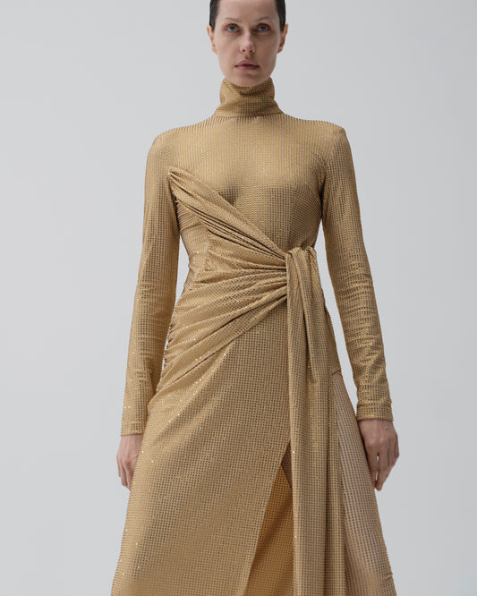 Maxi Dress With Draping at the Waist GASANOVA