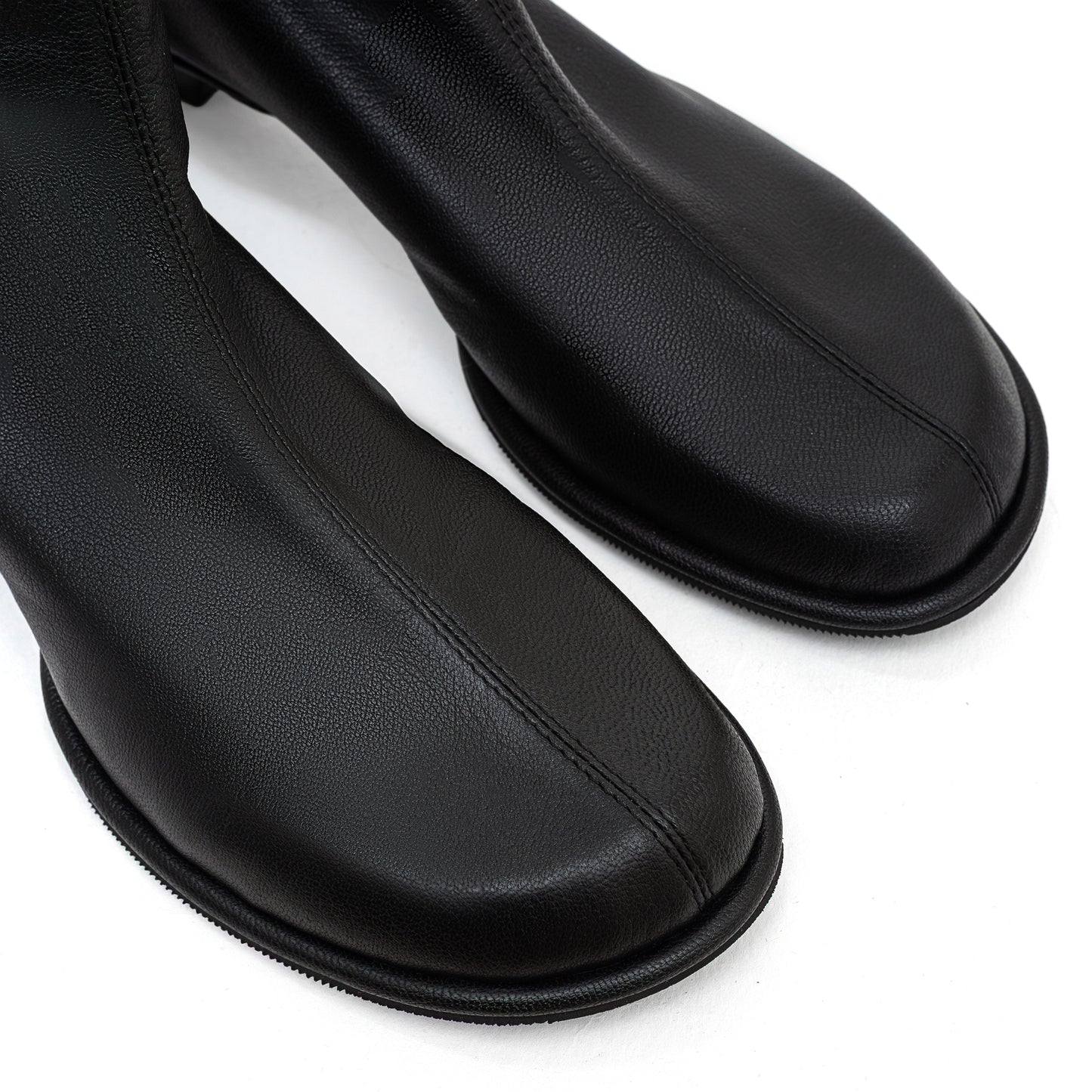 Valerie black leather sock boots LOOKIE ATELIER