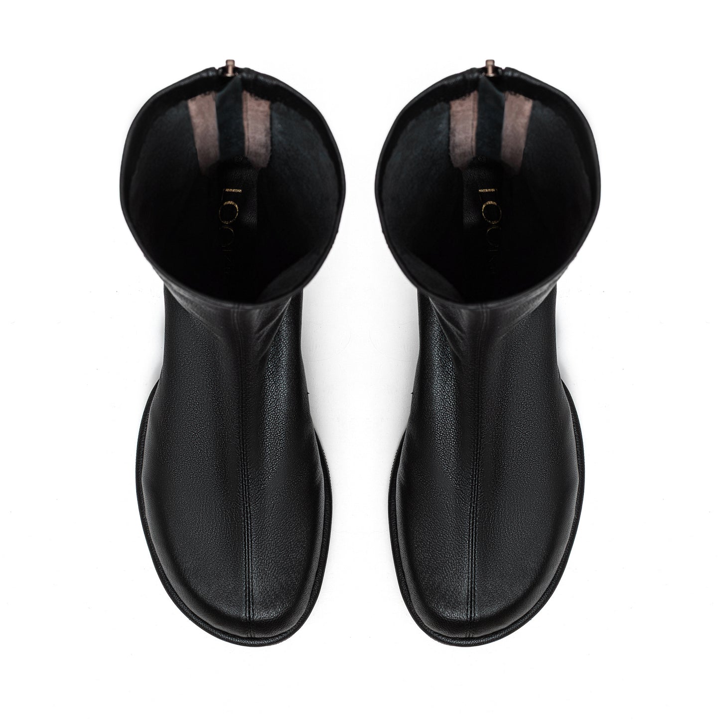 Valerie black leather sock boots LOOKIE ATELIER