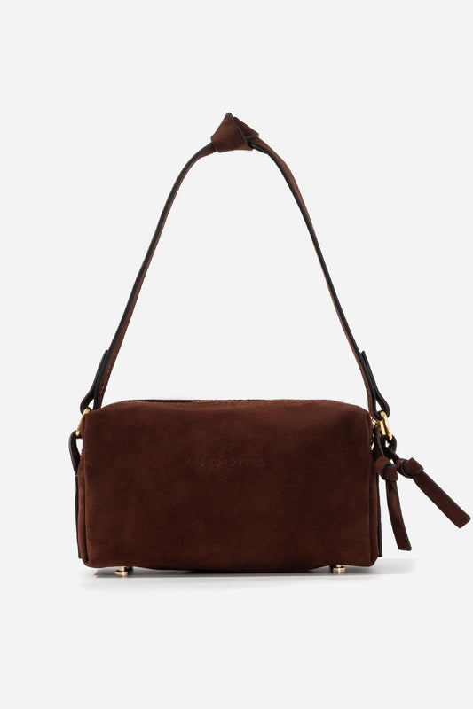 WINONA brown suede bag KACHOROVSKA, front view