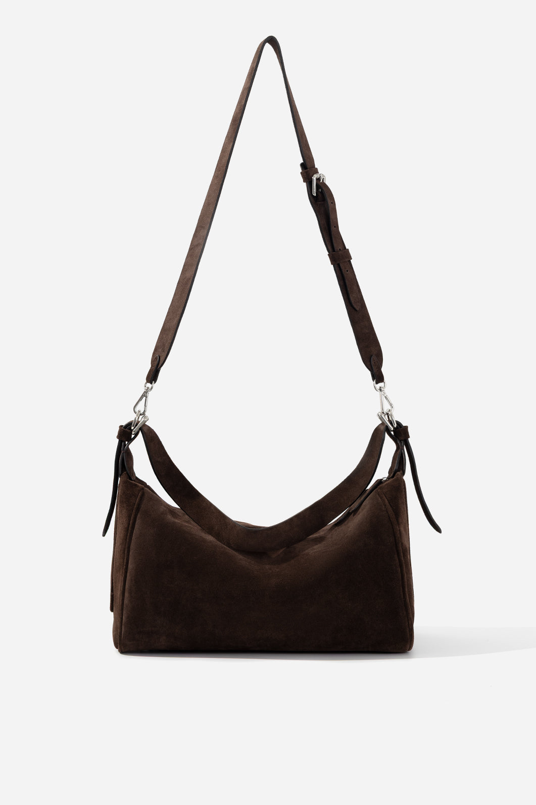 YANA BAG 37 brown suede bag KACHOROVSKA, side profile view