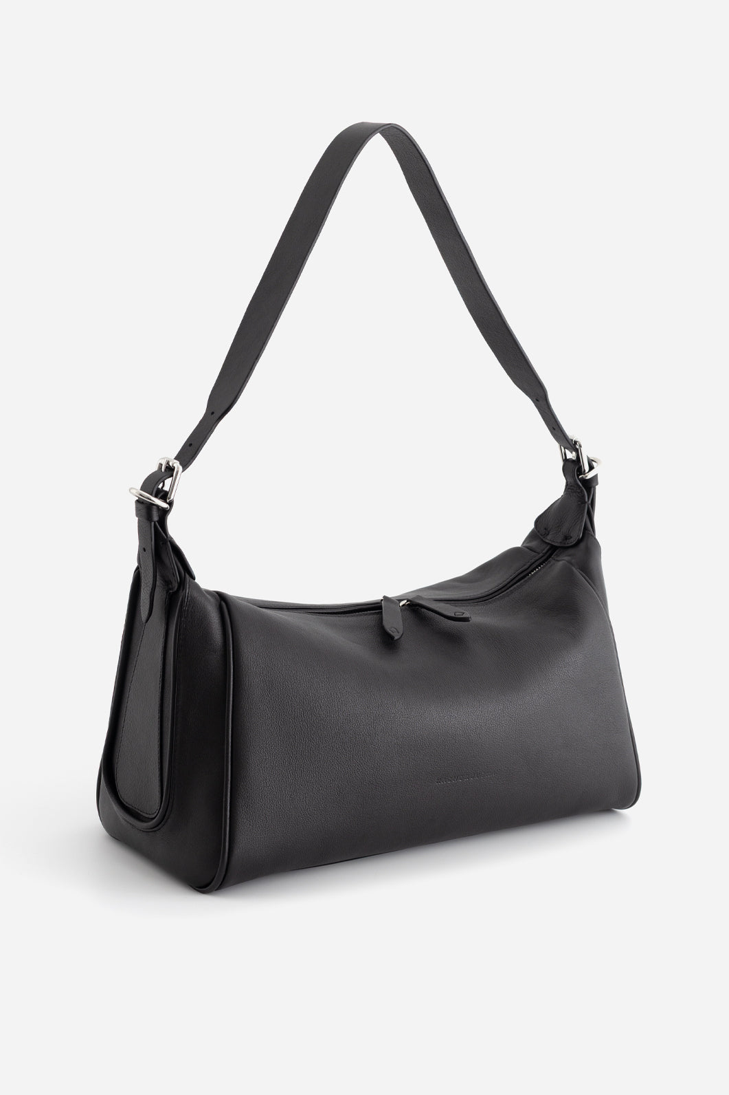 YANA BAG 37 textured black leather handbag KACHOROVSKA side view