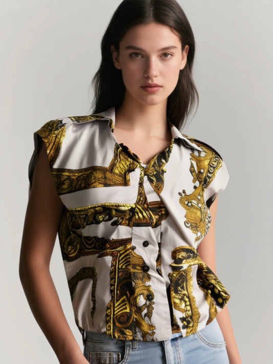 Printed Vest Top Draped VIVIENNE WESTWOOD GOLD LABEL (Pre-Owned)