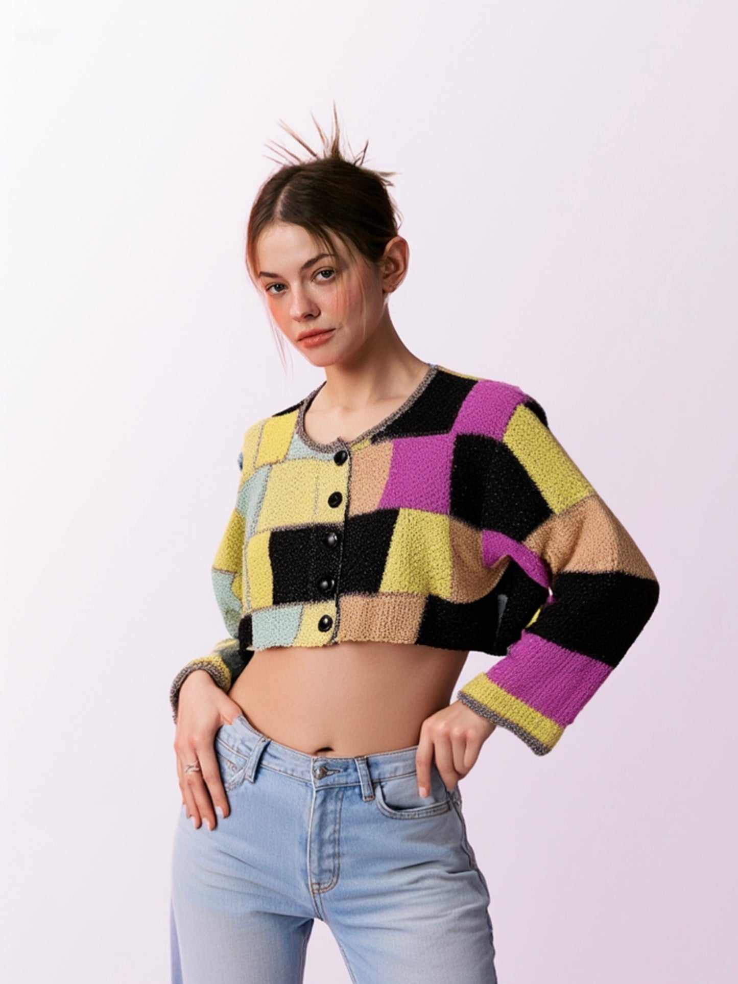 Cropped Knit Cardigan Patchwork Unisex VIVIENNE WESTWOOD ANDREAS KRONTHALER (Pre-Owned)