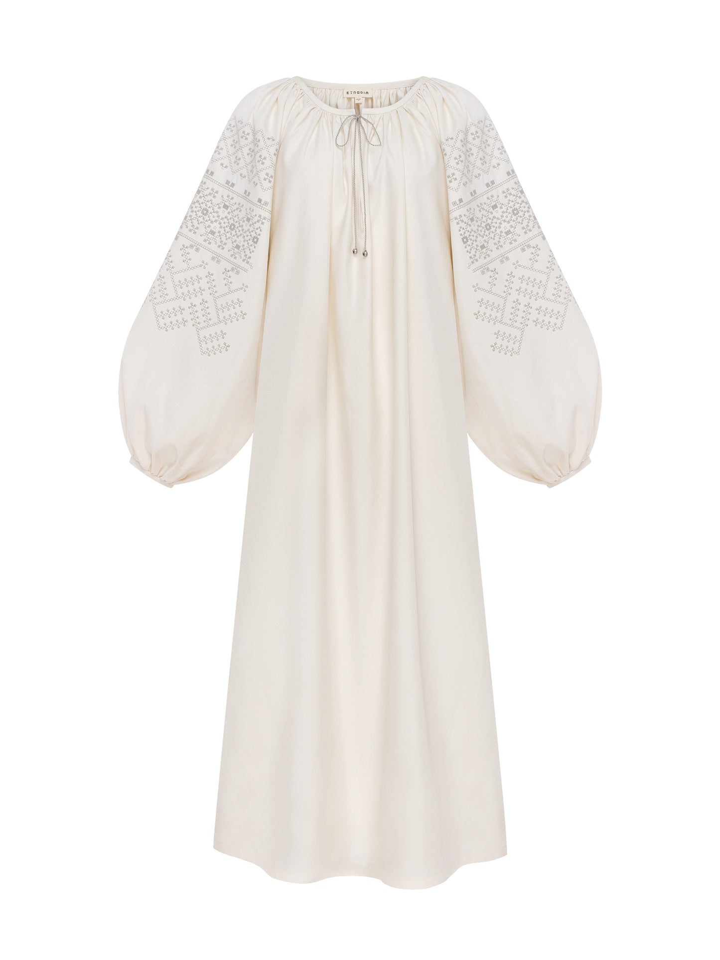 Milk embroidered dress Velina ETNODIM