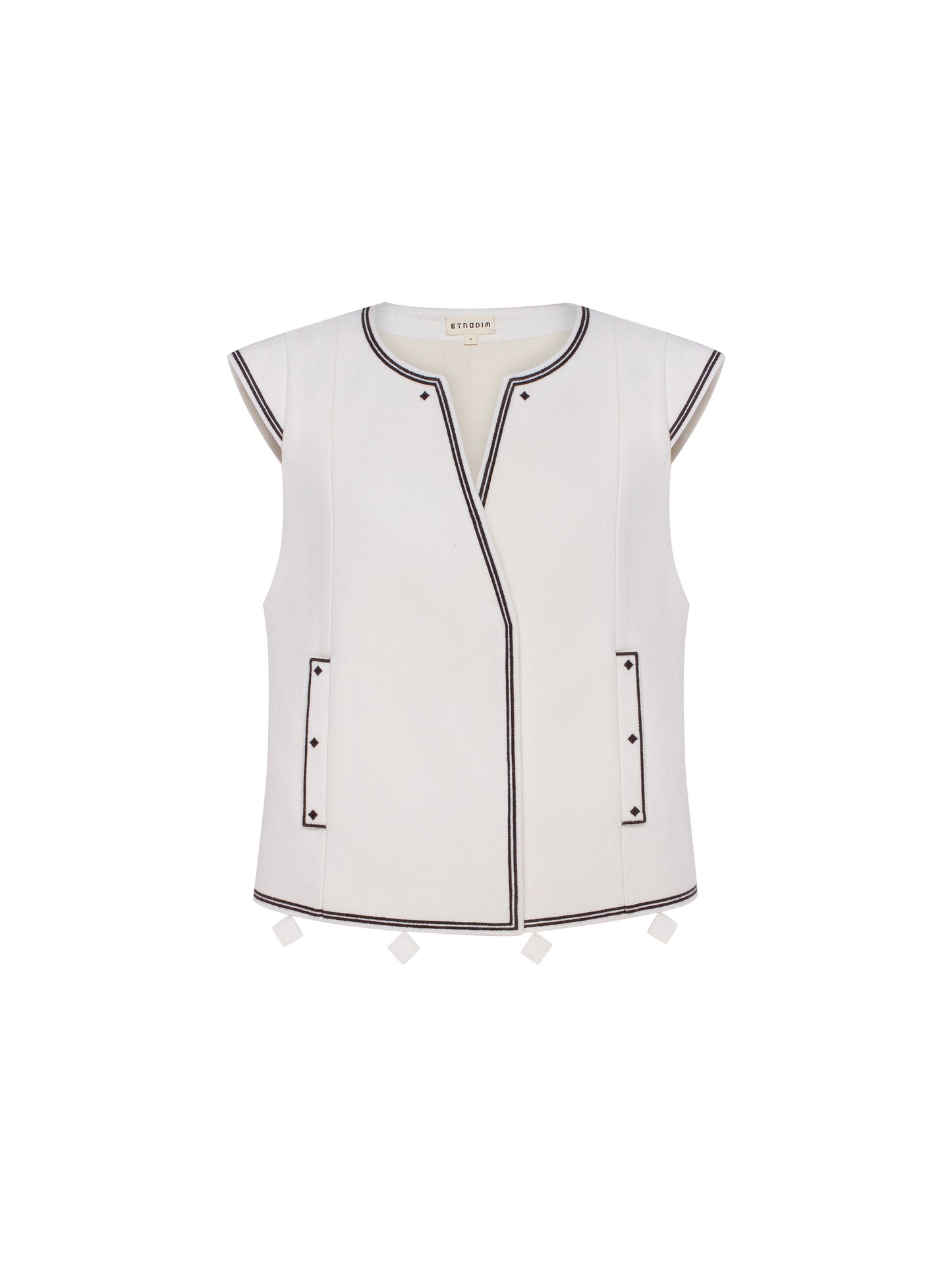 Milk embroidered vest Kibchyk ETNODIM
