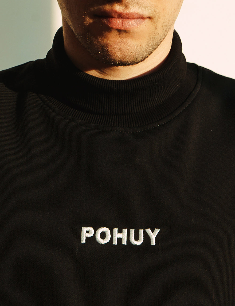 Sweatshirt black minimal POHUY